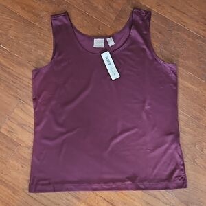 Chico's Basic TankTop Bordeaux Size 2 (12-14)